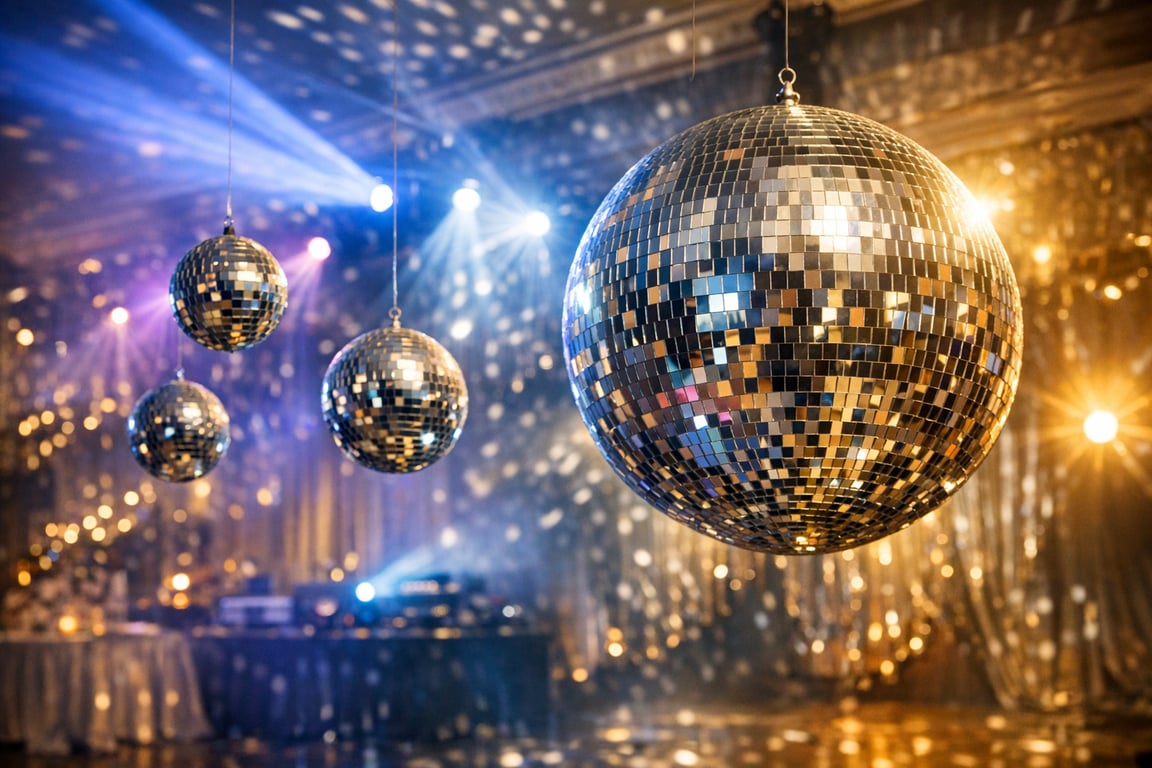 Hvilken størrelse diskokugle skal du vælge til dit rum?