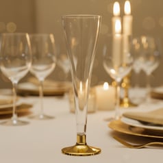 Flute Tynde Champagneglas Guld