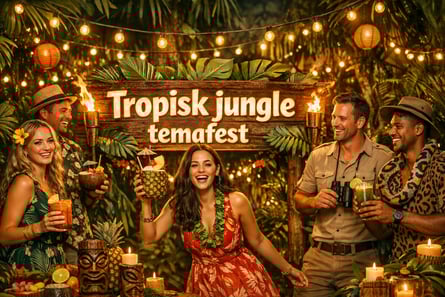 Tropisk jungle temafest
