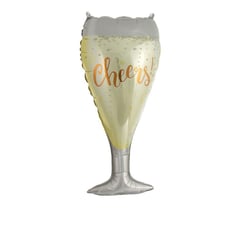 Champagneglas Folieballon Guld