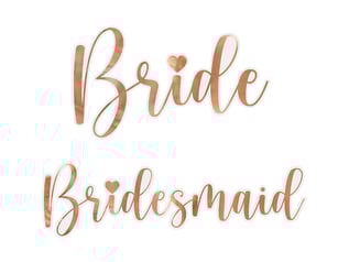 Bride & Bridesmaid Glasmarkører