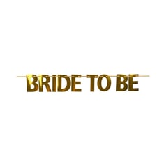 Bride To Be Banner Guld