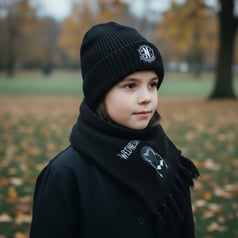 WednesdayÂ® Hue & Halstørklæde Sort