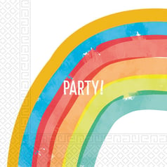 Party Servietter Regnbue