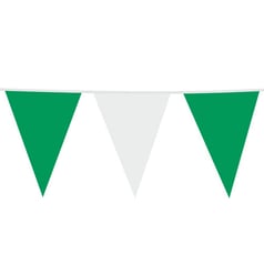 Vimpelguirlande Grøn/Hvid