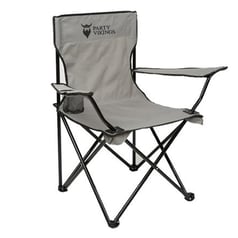 Festivalstol grå inkl kopholder campingstol