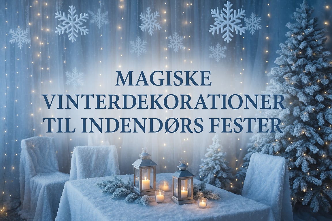 Magiske vinterdekorationer til indendørs fester