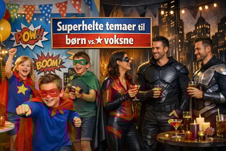 Superhelte temaer til børn vs. voksne