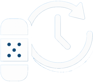 Bandage icon showing healing process duration