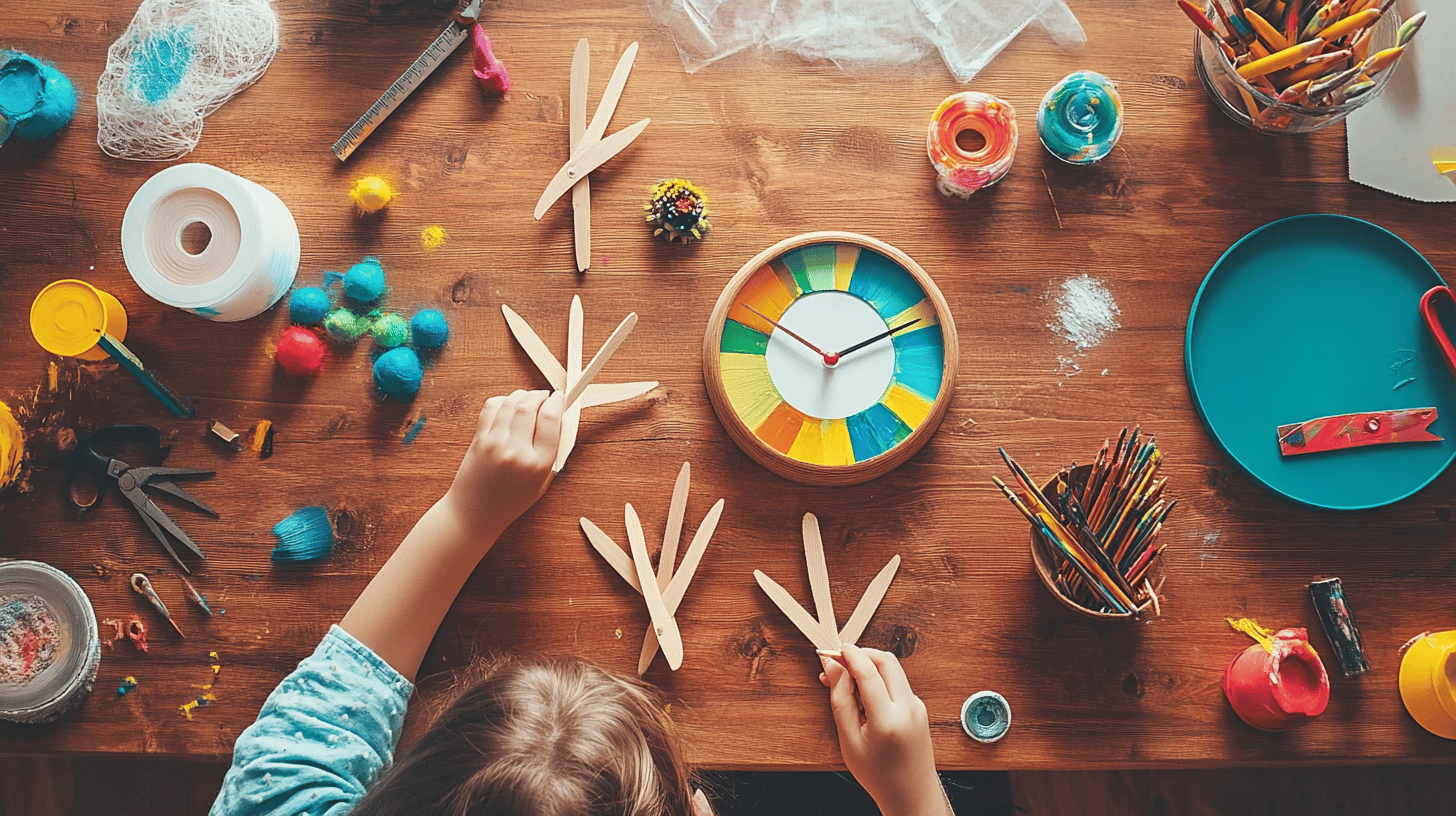 Crafting clock hands from sticks