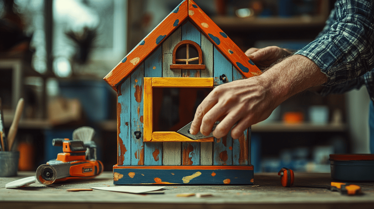 Adding a window cutout to the playhouse