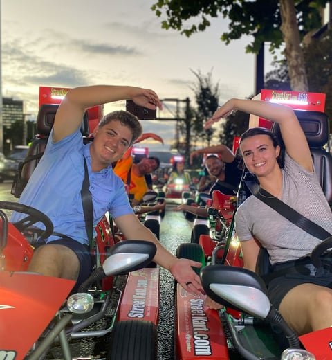 Gokart um götur Tókýó — valfrjáls viðbót á frjálsa deginum.