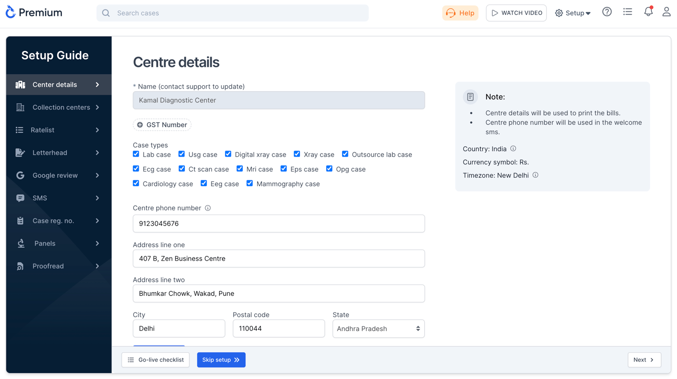 Onboarding and setup screenshot