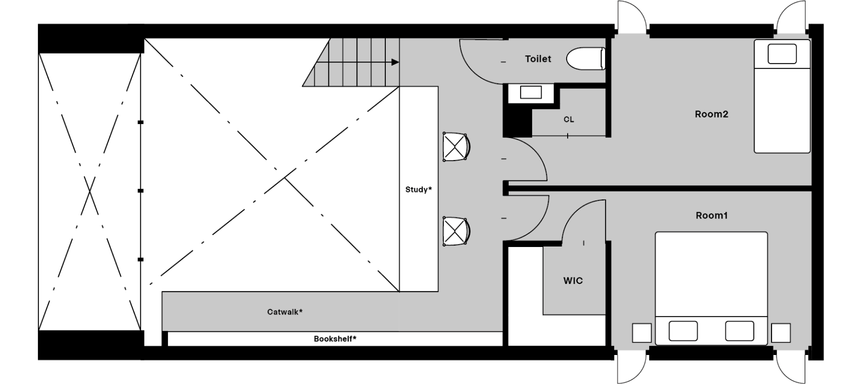 2F 2Bedrooms floor plan