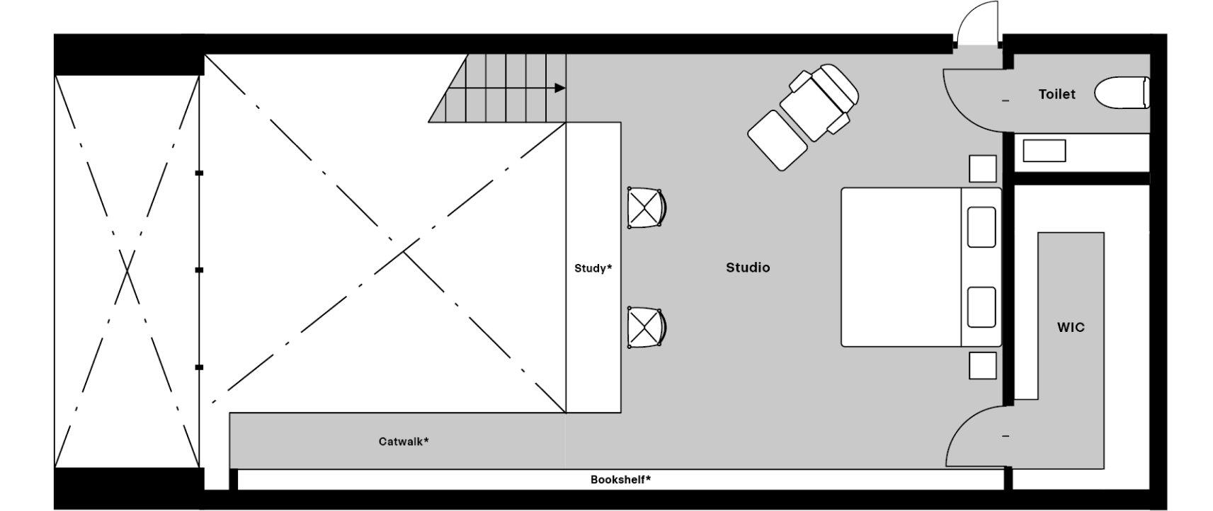 2F STUDIO floor plan