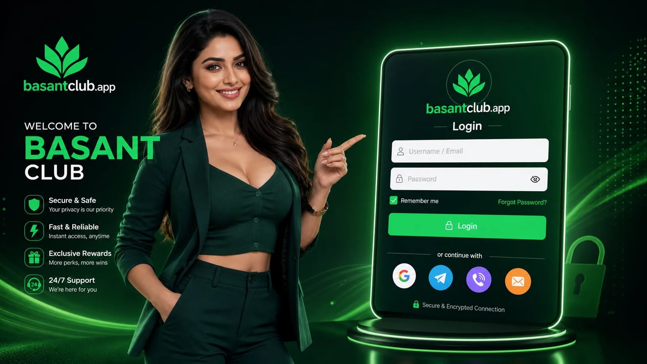 Basant Club secure login screen