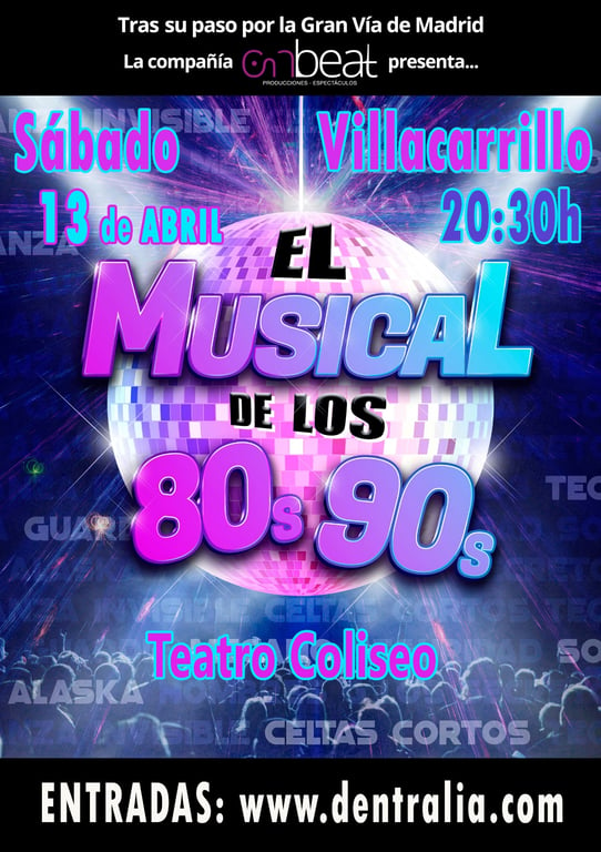 Póster amo la música de los 80 y 90