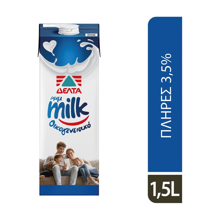 Δέλτα Mmmilk Family Milk 3.5% Fat 1L