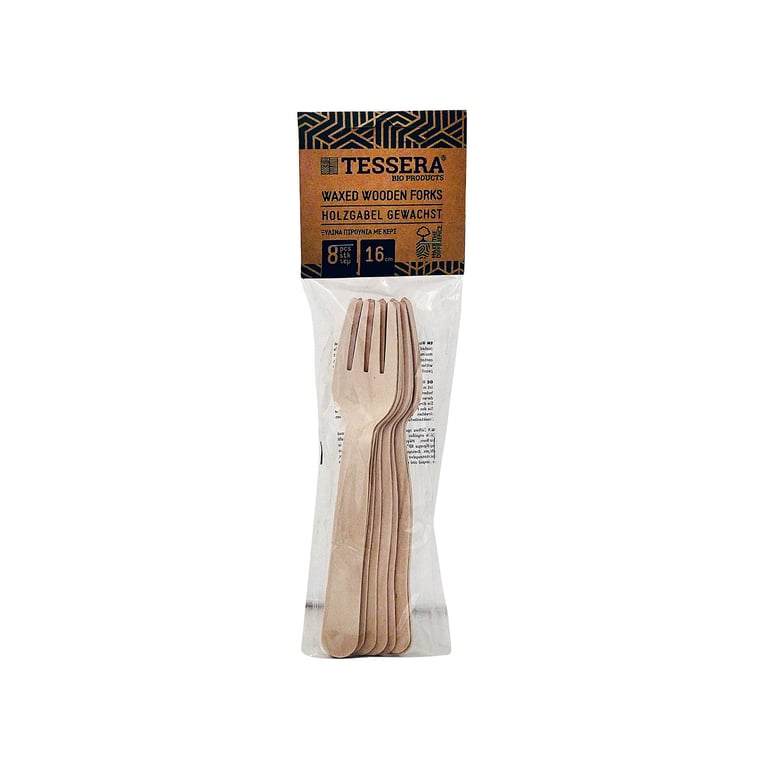 Tessera Wooden Fork 16cm 8 Pieces
