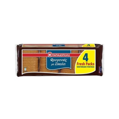 Παπαδοπούλου Rye Rusks 80gr x4