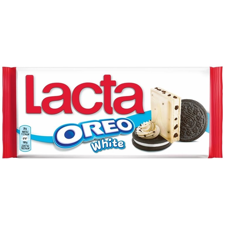 Lacta White Chocolate Oreo White 100g