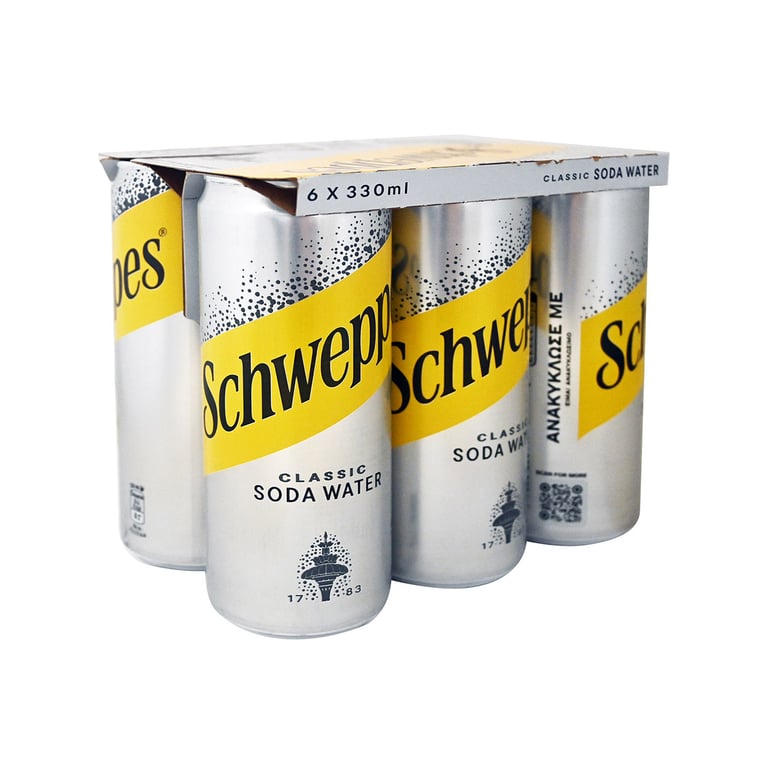 Schweppes Soda Water 330ml x6