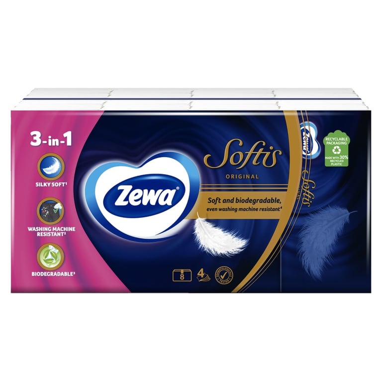 Zewa Softis Pocket Tissues 8pcs