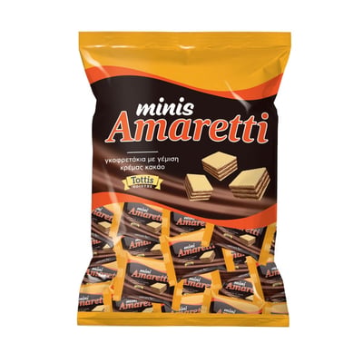 Amaretti Mini Wafers with Cocoa Cream Bag 165g