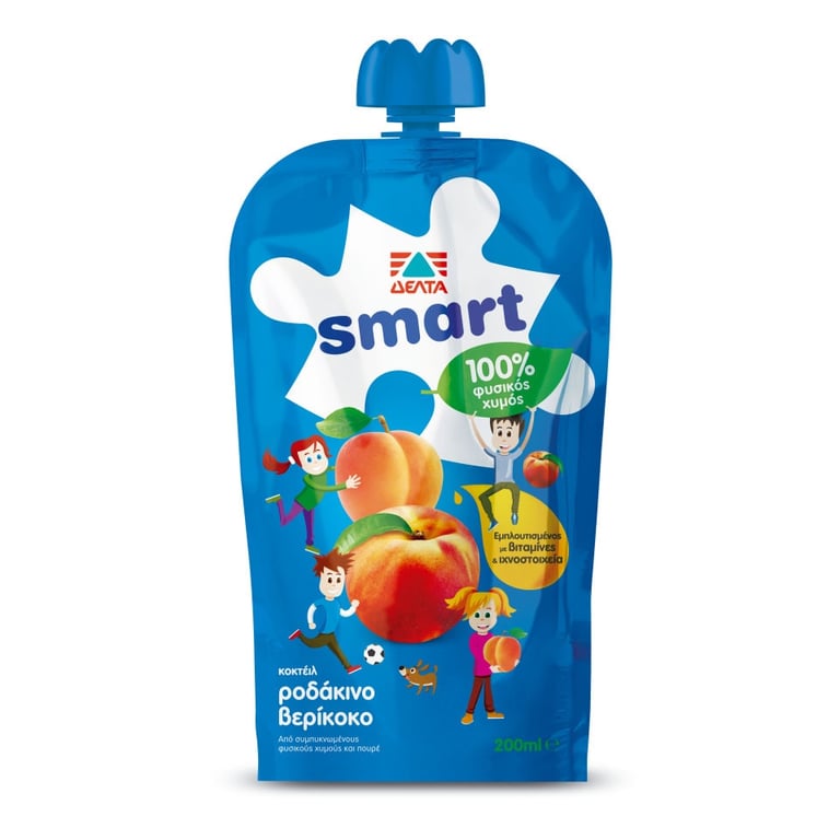 Δέλτα Smart Natural Peach Apricot Juice 200ml