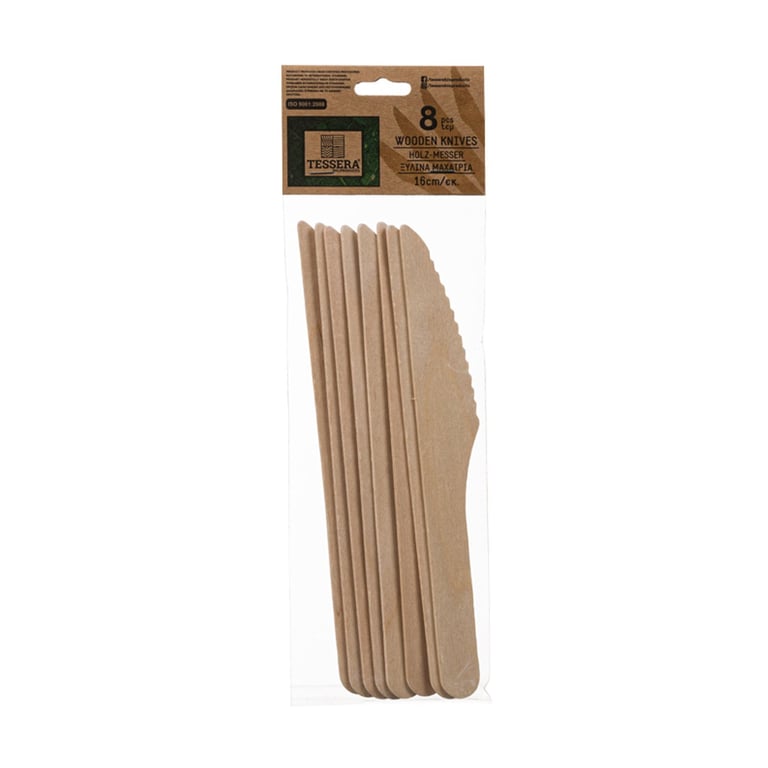 Tessera Wooden Knife 16cm 8 Pieces