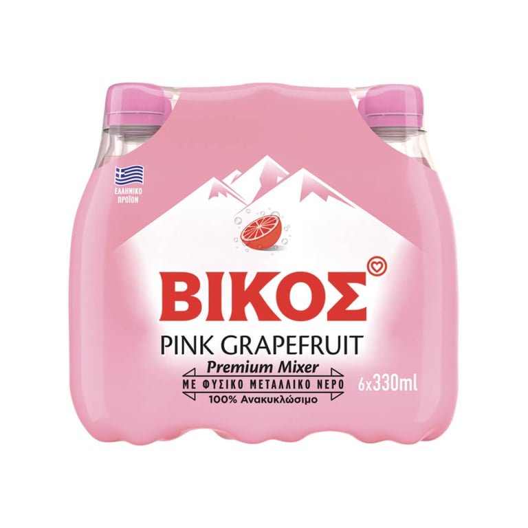 Βικος Pink Grapefruit 330ml x6