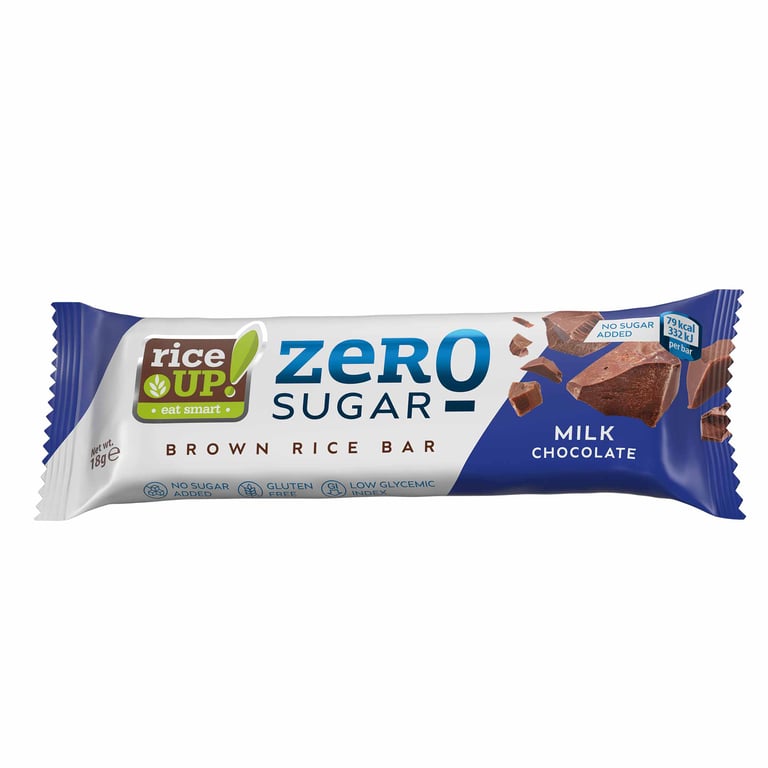 Rice UP! Gluten-free Bar Zero Sugar Milk Chocolate 18g