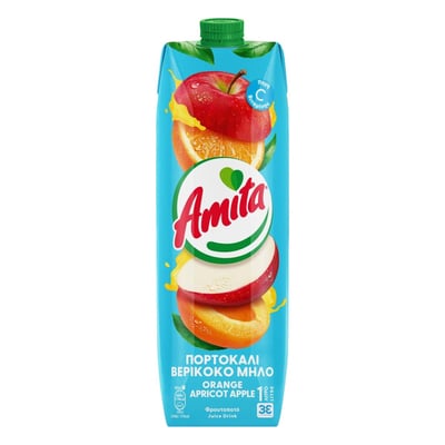 Amita Orange Apricot Apple Juice 1l x2