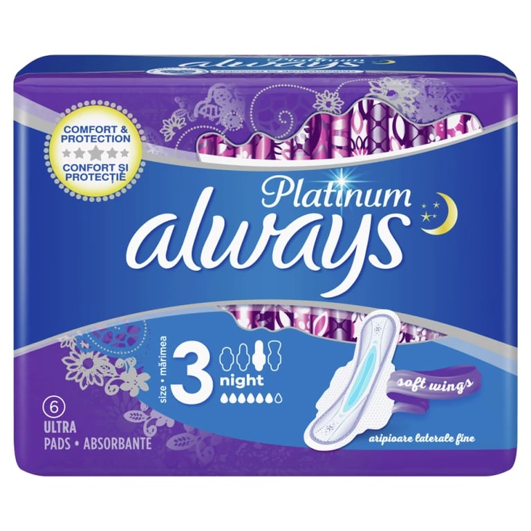 Always Ultra Platinum Night Pads 6pcs