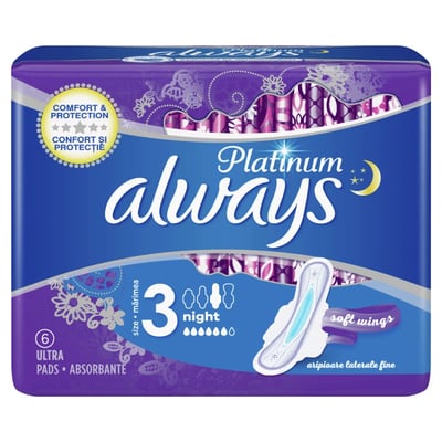 Always Ultra Platinum Night Pads 6pcs