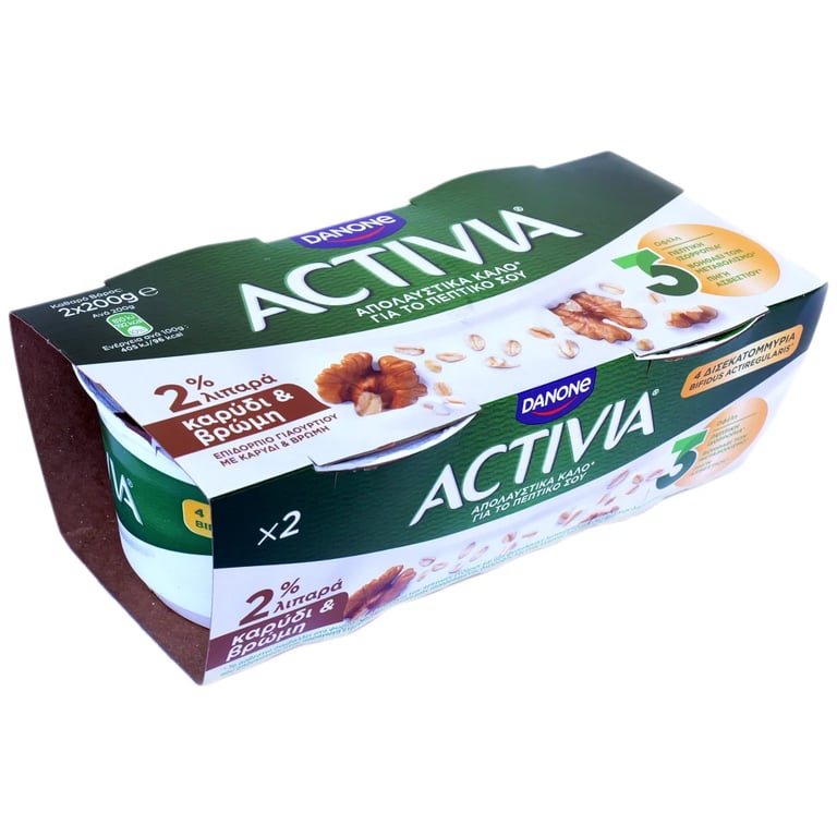 Danone Activia Yogurt Dessert Walnut Oats 200g x2