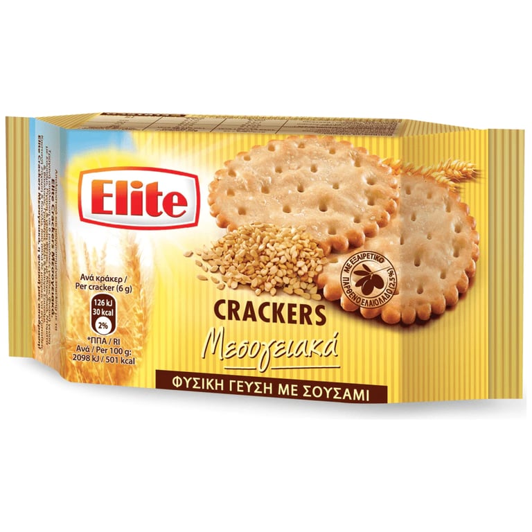 Elite Mediterranean Natural Sesame Crackers