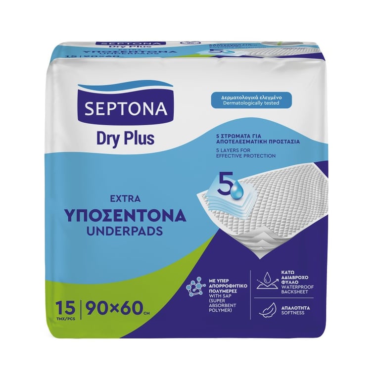 Septona Dry Plus Extra Underpads 60x90cm 15pcs