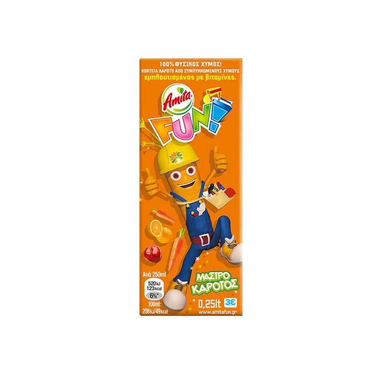 Amita Fun Yellow 250ml x6
