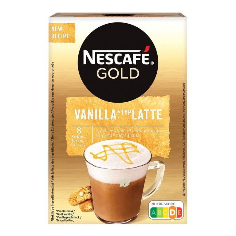 Nescafé Gold Cafe Vanilla Latte 8x17g