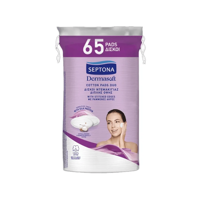 Septona Oval Cotton Pads Daily Clean 65pcs