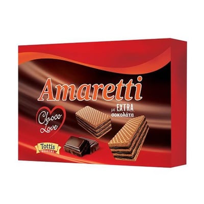 Amaretti Wafer Cookies Extra Chocolate 68g