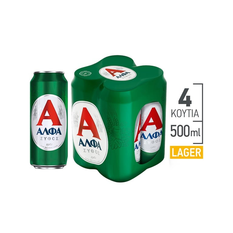 Άλφα Beer 500ml x4