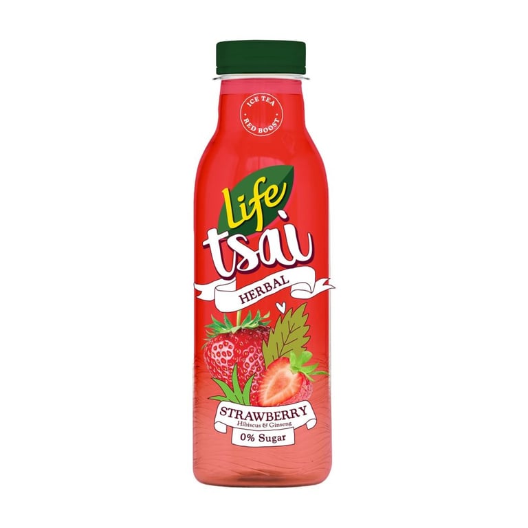 Δέλτα Life Tsai Red Boost Ceylon Tea Strawberry 500ml