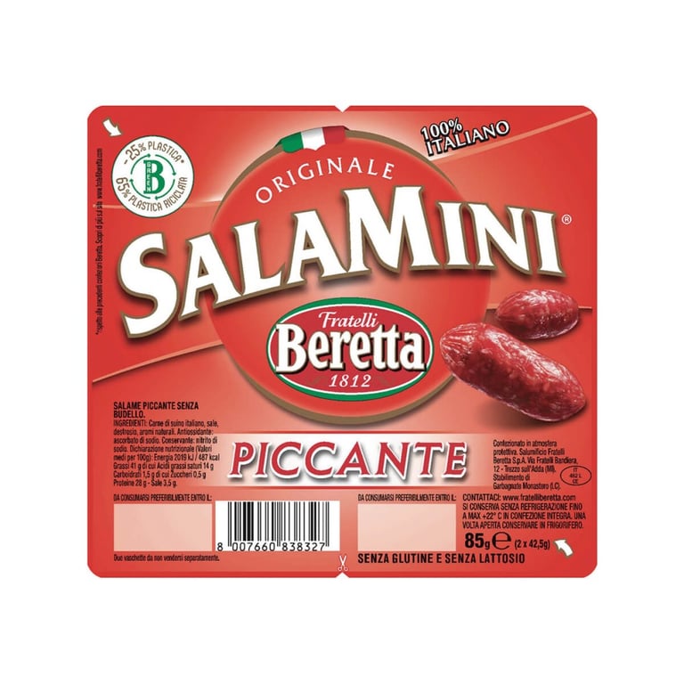Beretta Salamini Piccanti Gluten-free 85g