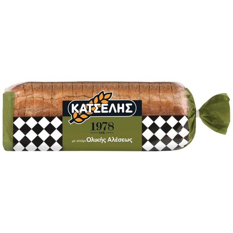 Κατσελης Traditional Wholemeal Bread Normal Slices 720g