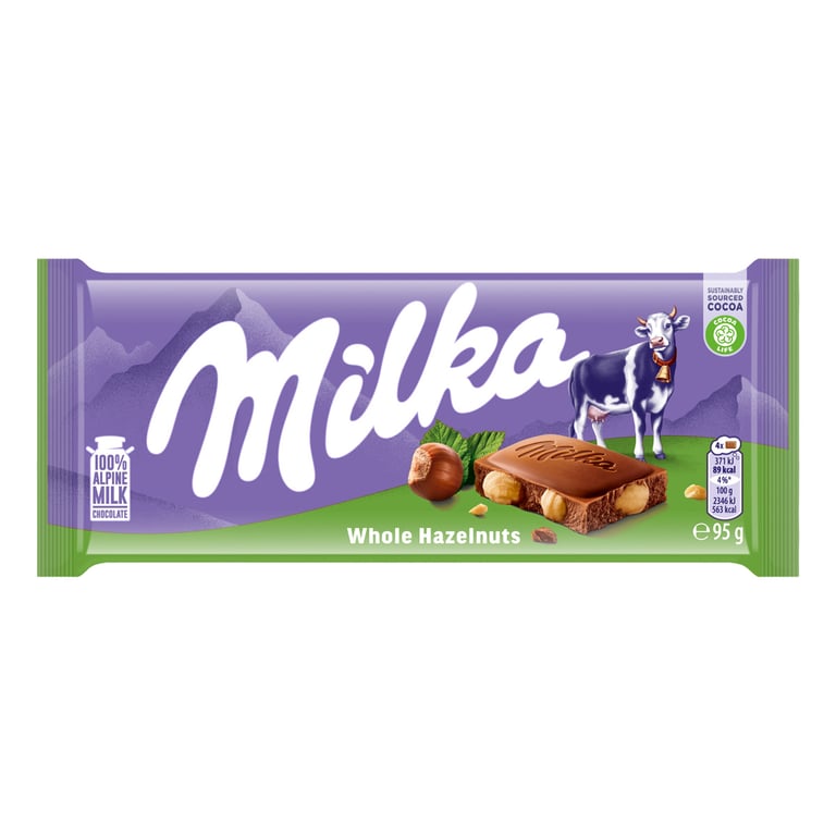 Milka Chocolate with Whole Hazelnut 95g