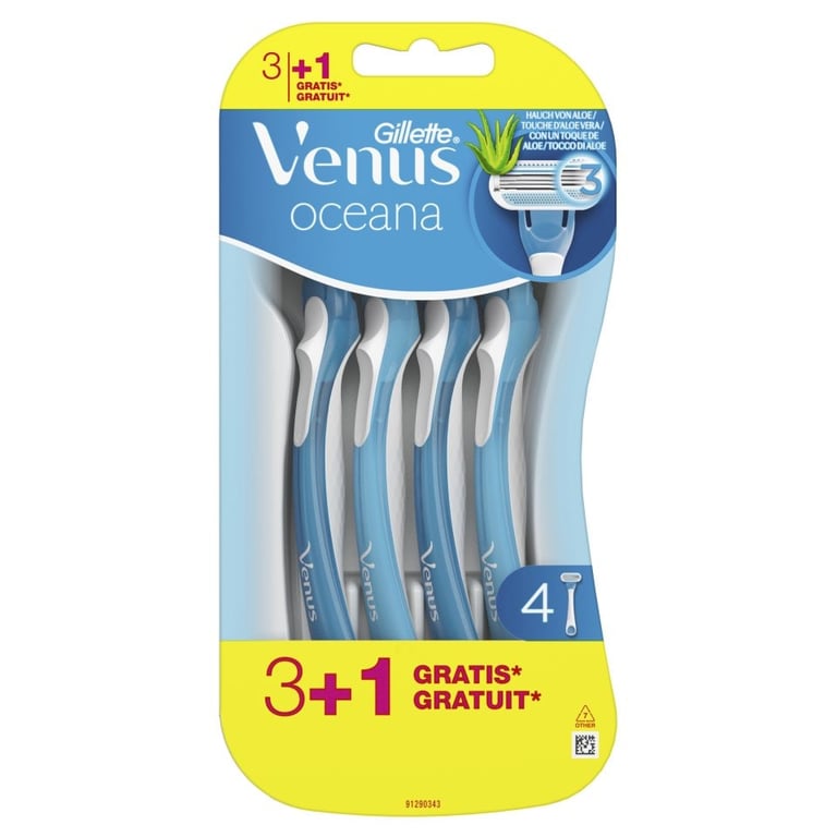 Gillette Simple Venus 3 Disposable Razors 4 Pieces