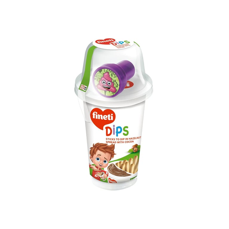 Fineti Dips Hazelnut Praline with Toy 45g x8