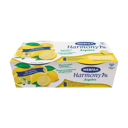 Μεβγαλ Harmony Yogurt 1% Lemon 2x170gr